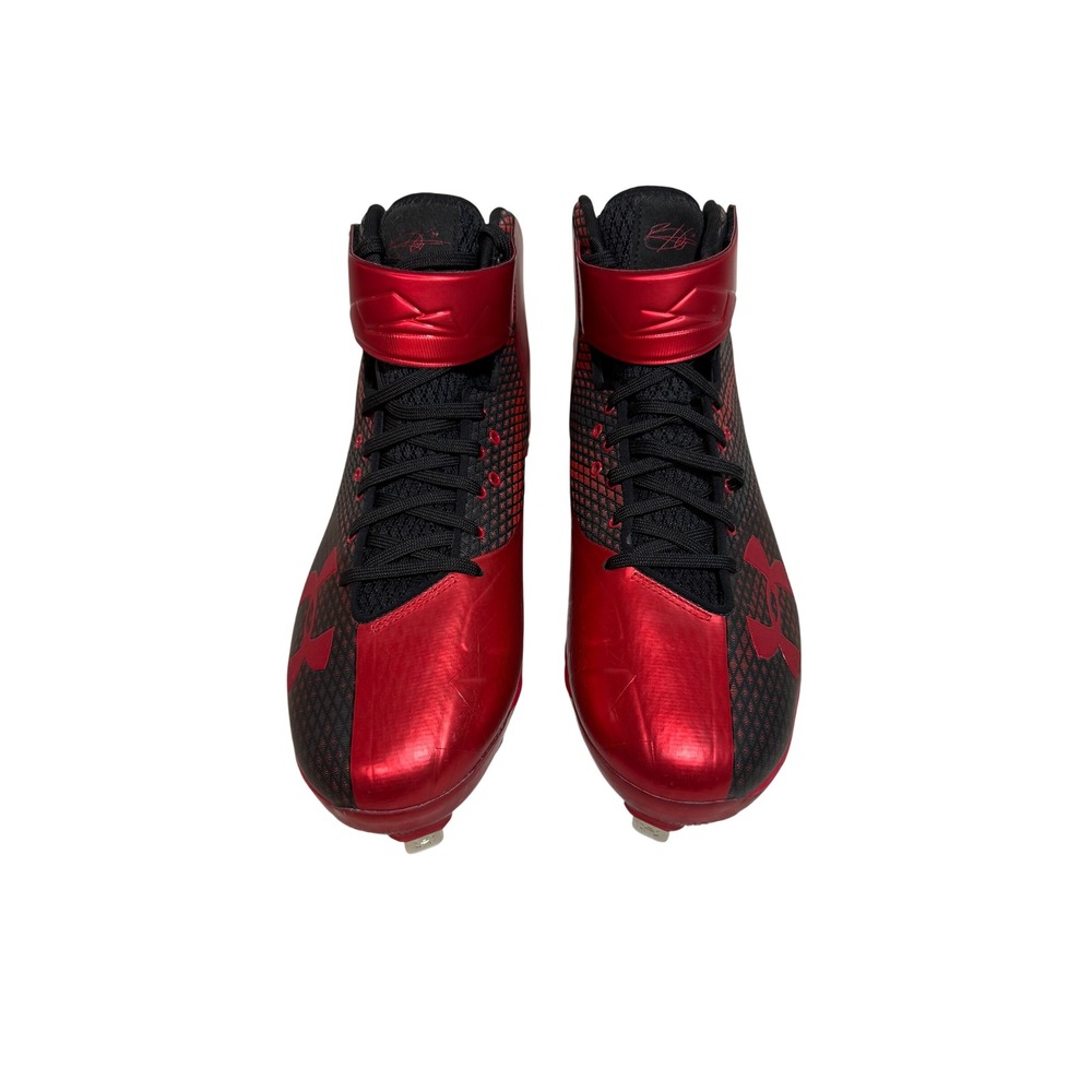 Under Armour Harper 7 RM Baseball Cleats Red Black Mens‎ 11.5